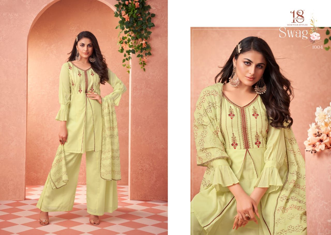 Swag By 18 Attitude 1001-1007 Readymade Salwar Suits Catalog